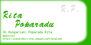 rita poparadu business card